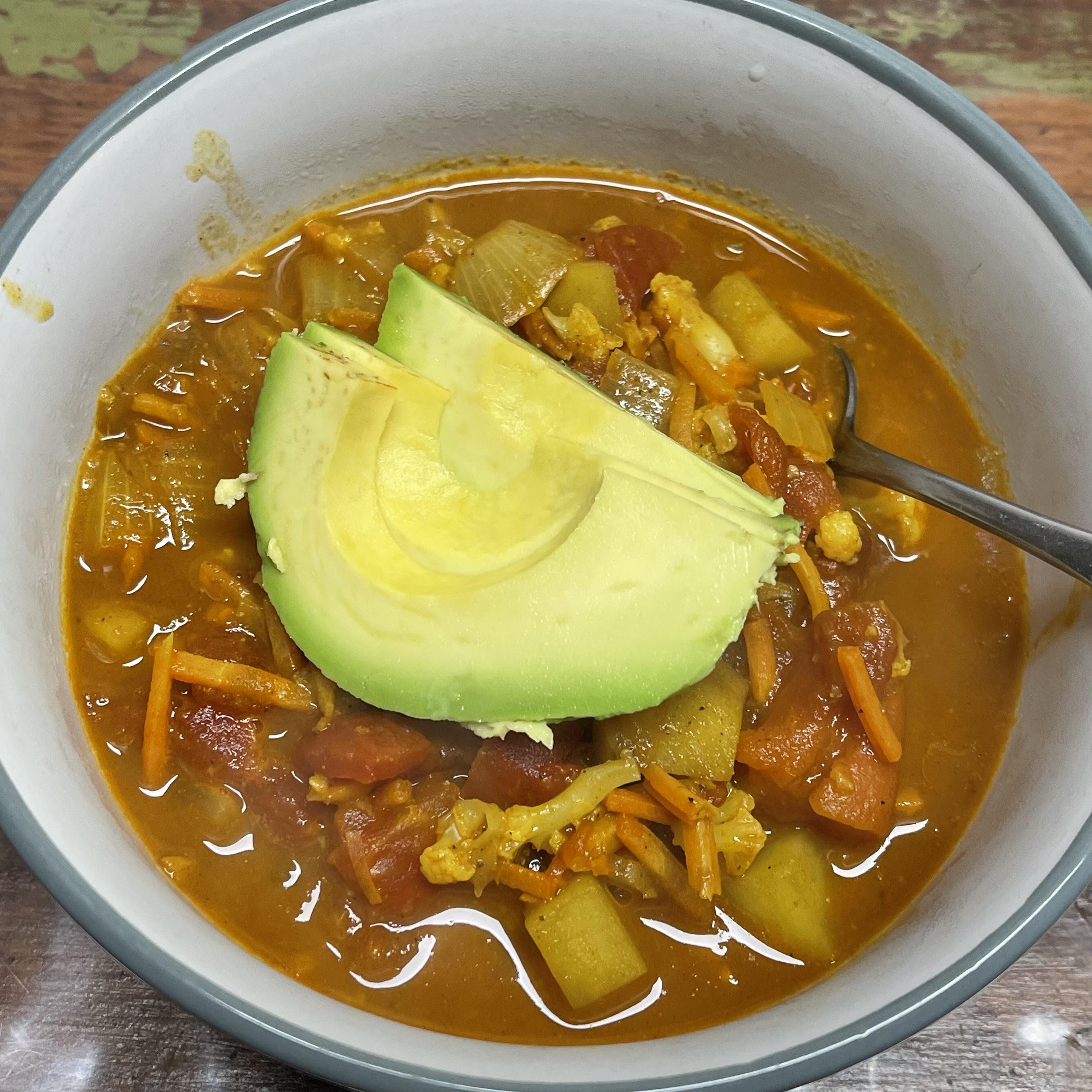 Vegan Spicy Cauliflower Masala Soup Recipe
