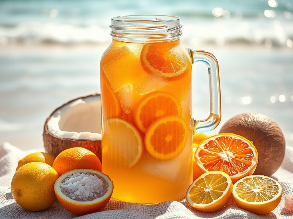 Stay Hydrated: Natural Homemade Electrolyte Energy Drink to Combat Summer Heat